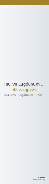 RIC VII Lugdunum 226 — CANOA