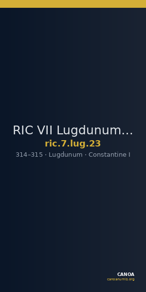 RIC VII Lugdunum 23 — CANOA