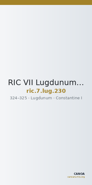 RIC VII Lugdunum 230 — CANOA