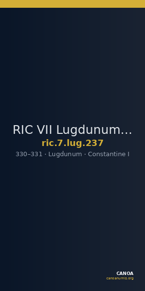 RIC VII Lugdunum 237 — CANOA