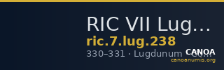 RIC VII Lugdunum 238 — CANOA