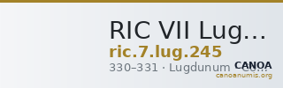 RIC VII Lugdunum 245 — CANOA