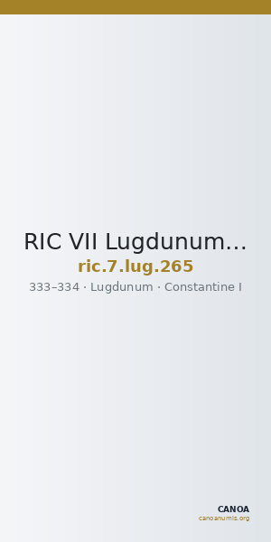 RIC VII Lugdunum 265 — CANOA