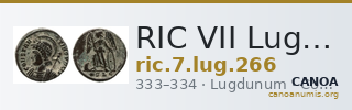 RIC VII Lugdunum 266 — CANOA