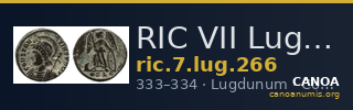 RIC VII Lugdunum 266 — CANOA