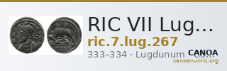 RIC VII Lugdunum 267 — CANOA