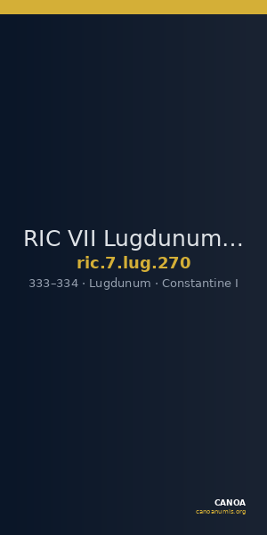 RIC VII Lugdunum 270 — CANOA