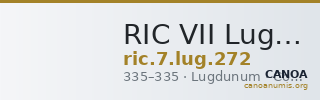 RIC VII Lugdunum 272 — CANOA