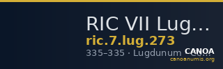 RIC VII Lugdunum 273 — CANOA