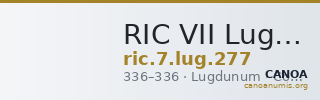 RIC VII Lugdunum 277 — CANOA