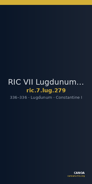 RIC VII Lugdunum 279 — CANOA