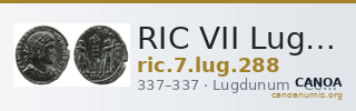 RIC VII Lugdunum 288 — CANOA