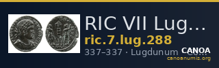 RIC VII Lugdunum 288 — CANOA