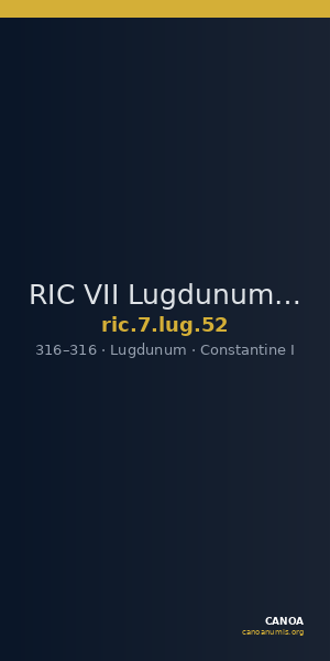 RIC VII Lugdunum 52 — CANOA