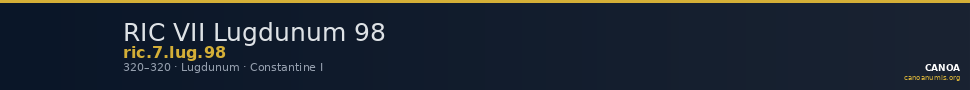 RIC VII Lugdunum 98 — CANOA