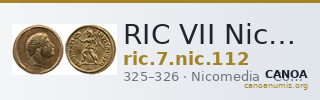 RIC VII Nicomedia 112 — CANOA