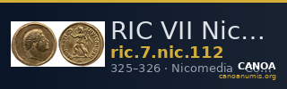 RIC VII Nicomedia 112 — CANOA
