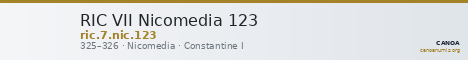 RIC VII Nicomedia 123 — CANOA