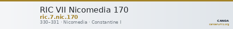 RIC VII Nicomedia 170 — CANOA