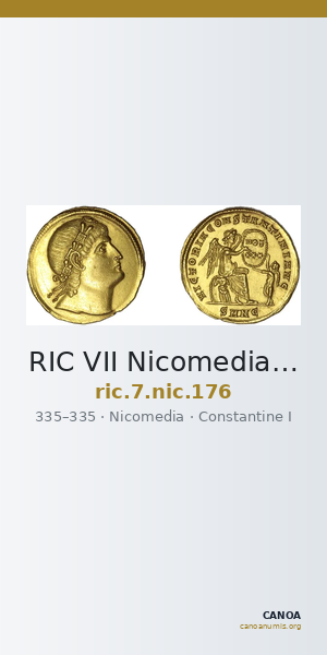 RIC VII Nicomedia 176 — CANOA
