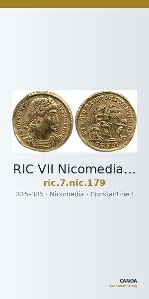 RIC VII Nicomedia 179 — CANOA