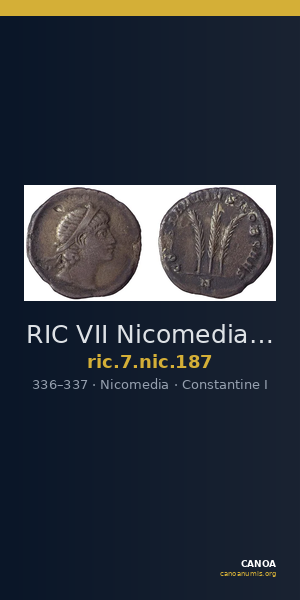 RIC VII Nicomedia 187 — CANOA
