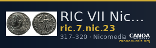 RIC VII Nicomedia 23 — CANOA