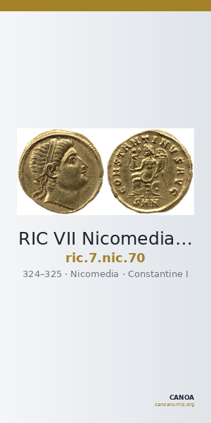 RIC VII Nicomedia 70 — CANOA