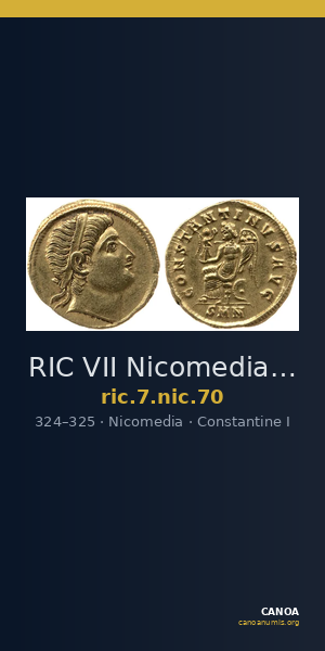 RIC VII Nicomedia 70 — CANOA
