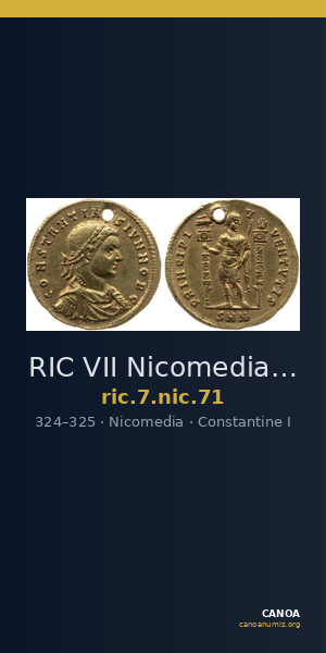 RIC VII Nicomedia 71 — CANOA