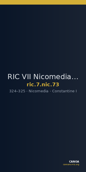 RIC VII Nicomedia 73 — CANOA