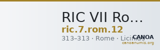 RIC VII Rome 12 — CANOA