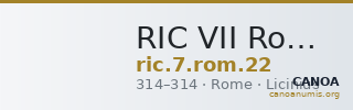 RIC VII Rome 22 — CANOA