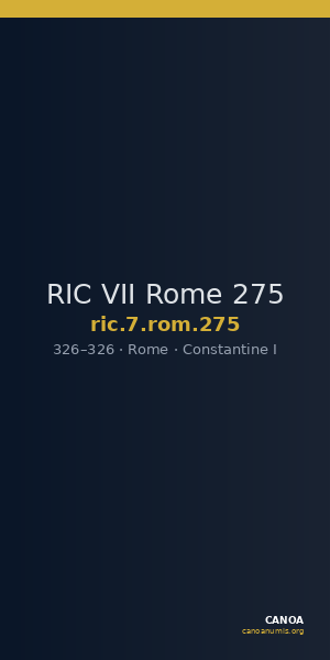 RIC VII Rome 275 — CANOA