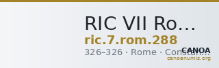RIC VII Rome 288 — CANOA