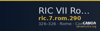 RIC VII Rome 290 — CANOA