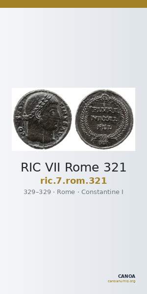 RIC VII Rome 321 — CANOA