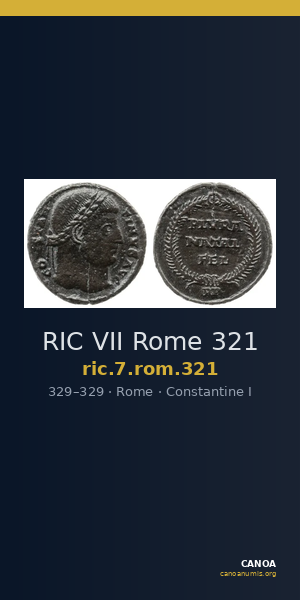 RIC VII Rome 321 — CANOA