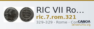 RIC VII Rome 321 — CANOA