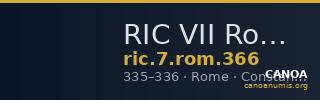 RIC VII Rome 366 — CANOA