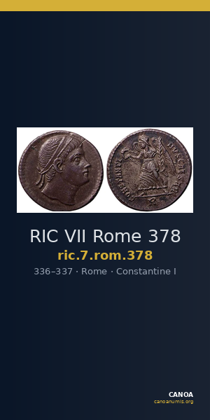 RIC VII Rome 378 — CANOA