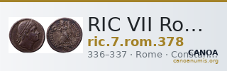 RIC VII Rome 378 — CANOA