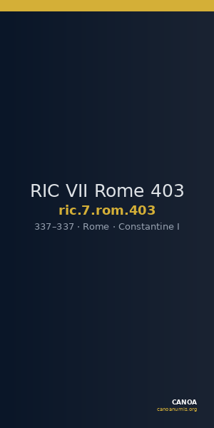 RIC VII Rome 403 — CANOA