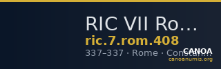 RIC VII Rome 408 — CANOA