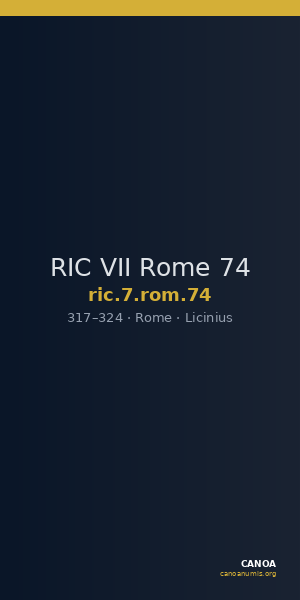 RIC VII Rome 74 — CANOA