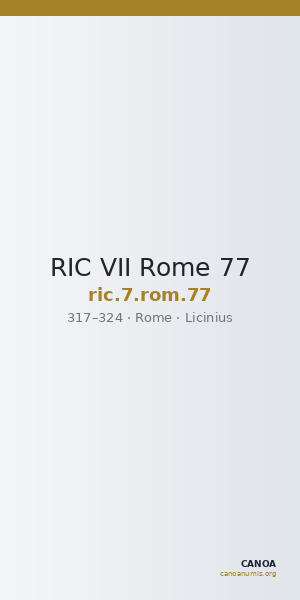 RIC VII Rome 77 — CANOA