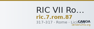 RIC VII Rome 87 — CANOA