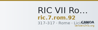 RIC VII Rome 92 — CANOA