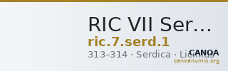 RIC VII Serdica 1 — CANOA