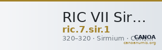 RIC VII Sirmium 1 — CANOA